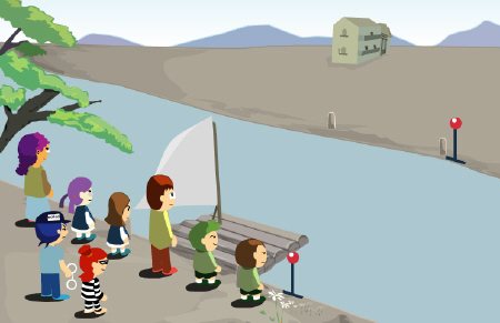 Passe todo mundo para o outro lado do rio